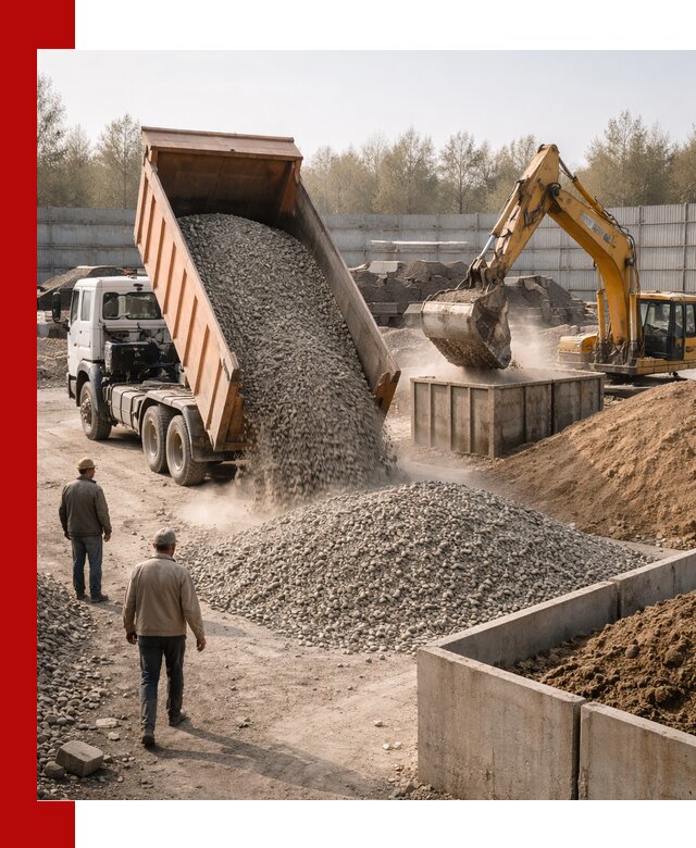 Доставка нерудных материалов с погрузкой и разгрузкой в Нижневартовске