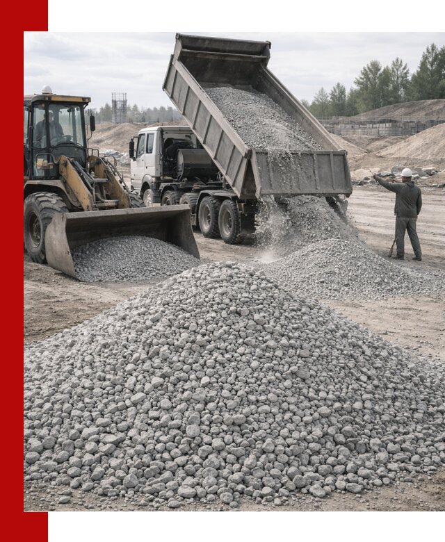 Доставка известнякового щебня фр. 5–20 в Нижневартовске