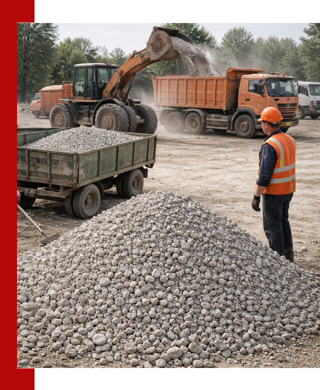 Доставка известнякового щебня фракция 20–40 в Нижневартовске