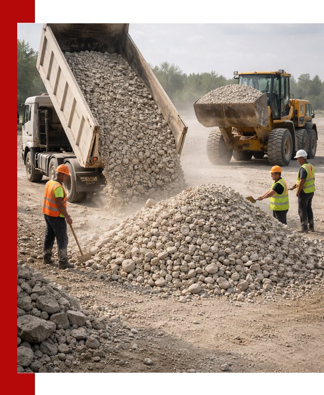 Доставка известнякового щебня фр. 40-70 в Нижневартовске