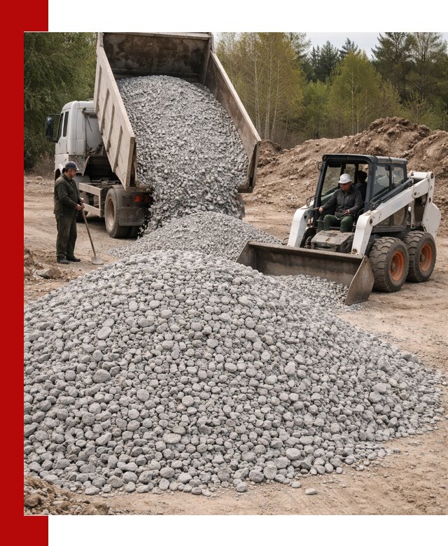Доставка доломитового щебня в Нижневартовске напрямую от карьера