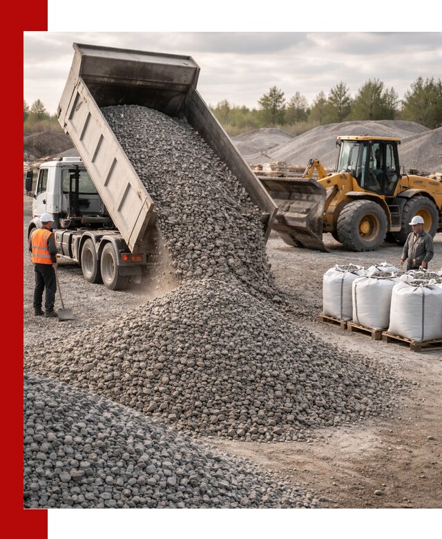 Бетонный щебень фракция 5–20 с доставкой в Нижневартовске