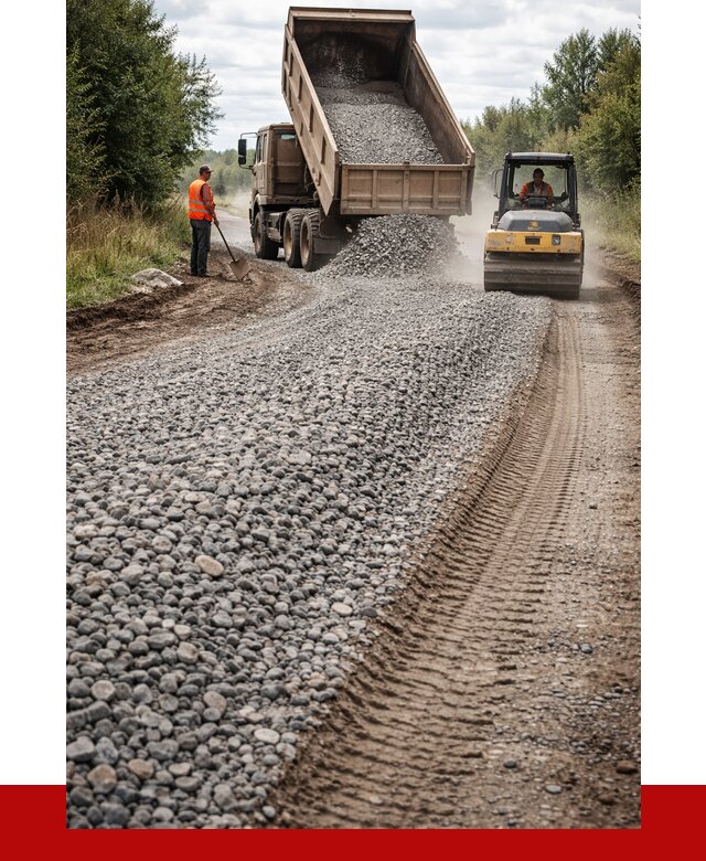 Щебень для отсыпки дороги в Нижневартовске от 2797 р. ПРОНЕРУДНжт