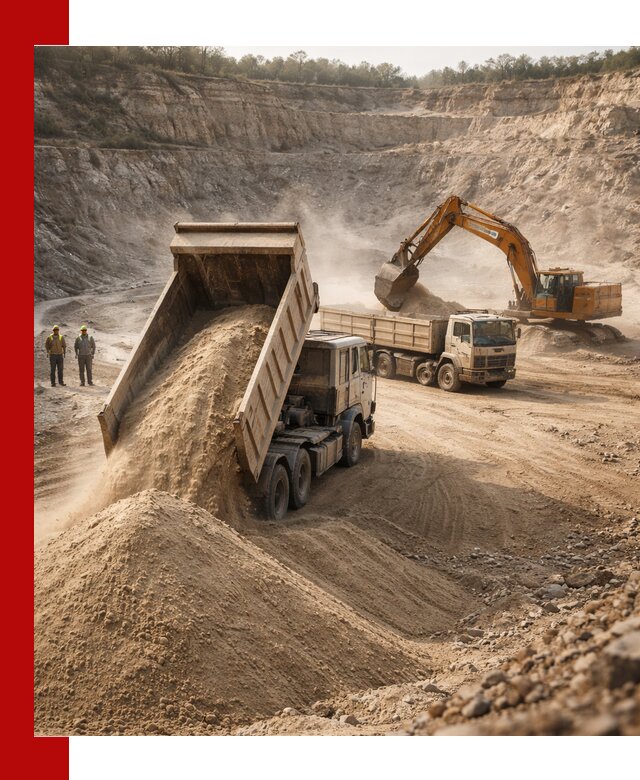 Карьерный песок навалом с доставкой в Нижневартовске