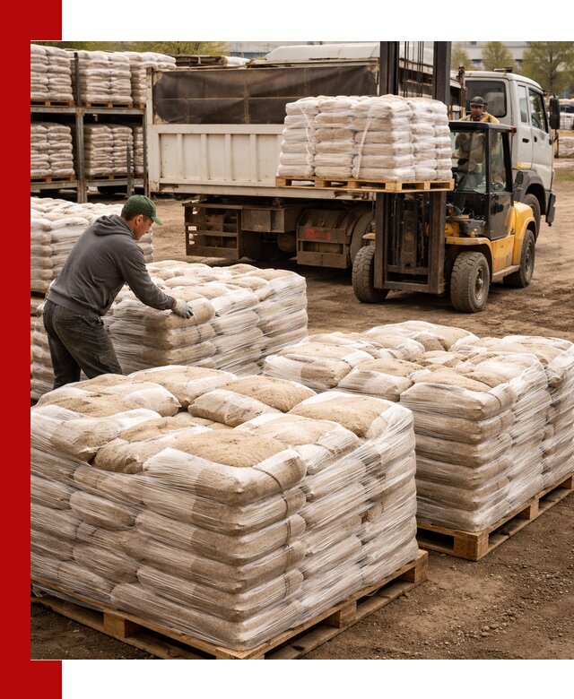 Карьерный песок в мешках с доставкой в Нижневартовске