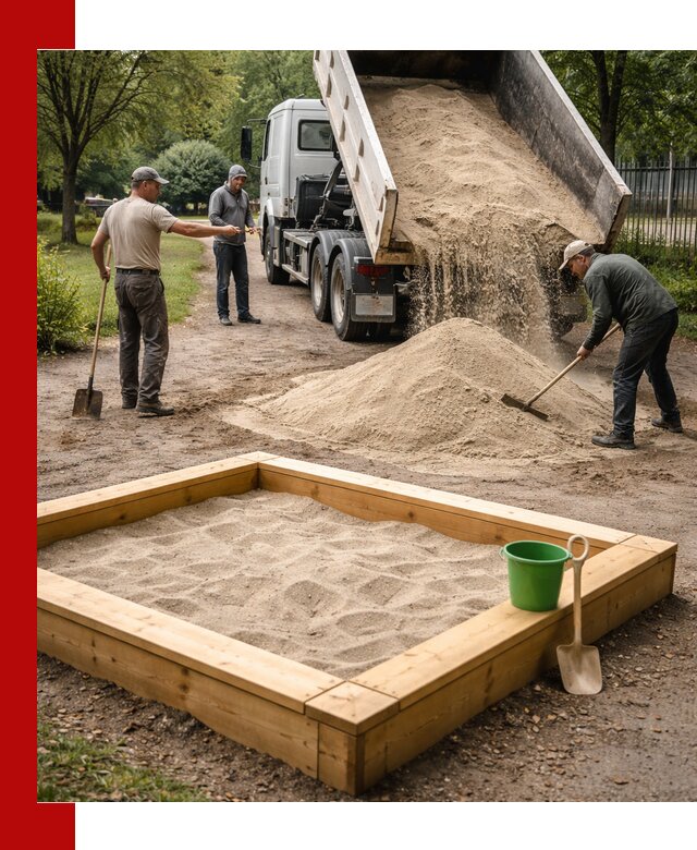 Песок для песочницы с доставкой в Нижневартовске недорого и чистый