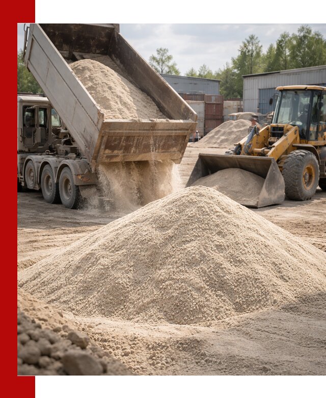 Кварцевый песок с доставкой в Нижневартовске для строительных работ