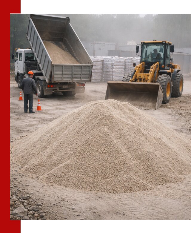 Кварцевый песок фракция 0–8 для стройработ в Нижневартовске
