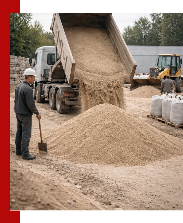 Кварцевый песок фракция 0–3 мм с доставкой в Нижневартовске