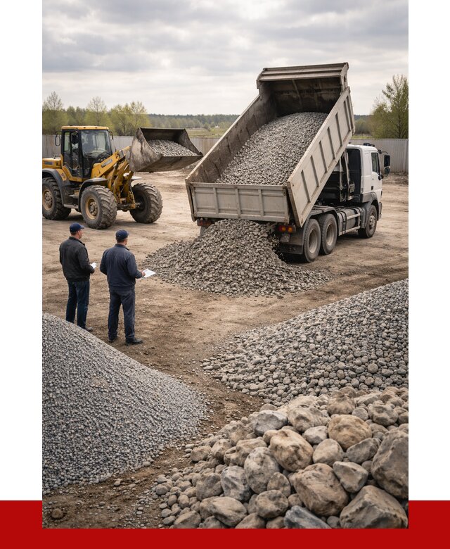 Гравий и камень с доставкой в Нижневартовске от 4351 р. - ПРОНЕРУДНжт