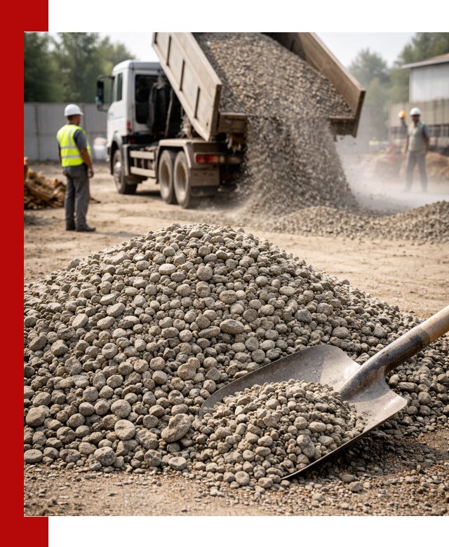 Доставка гравия фракции 20-40 в Нижневартовске с самосвалами