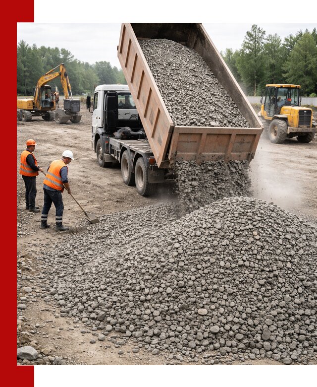 Доставка гравия фракции 40-70 в Нижневартовске оптом и в розницу