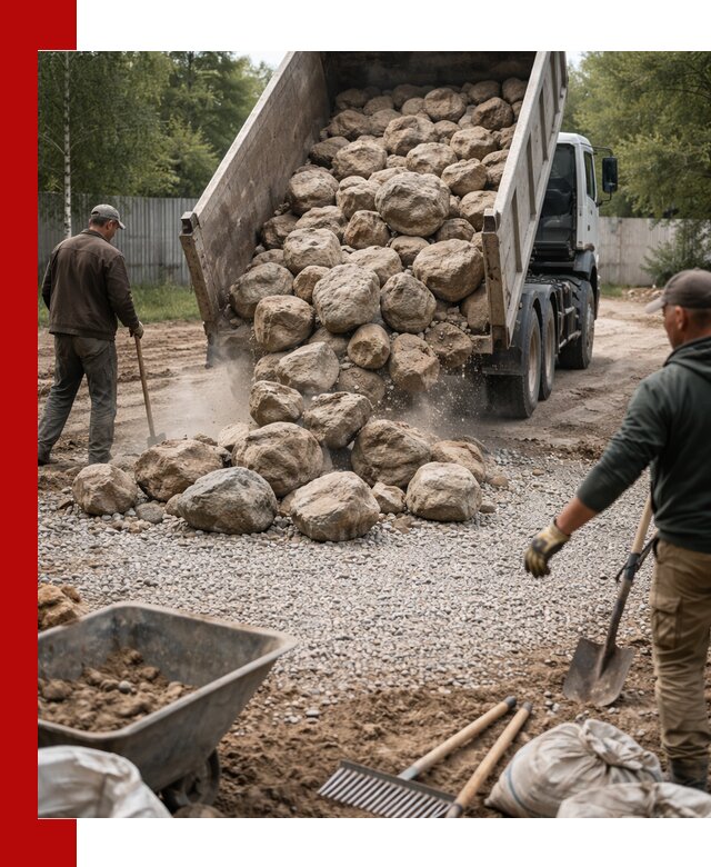 Доставка и укладка булыжника в Нижневартовске