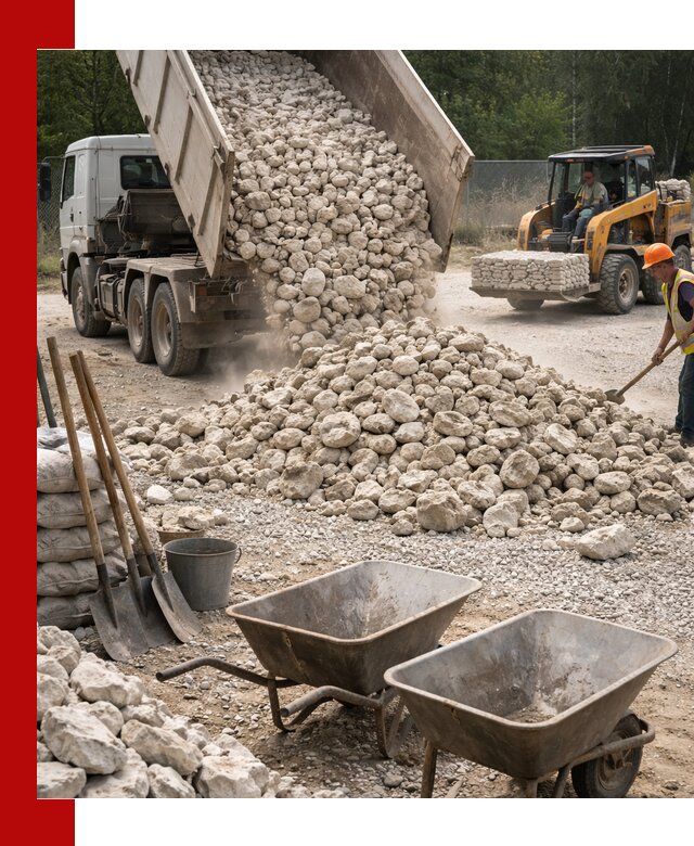 Доставка и продажа бутового известнякового камня в Нижневартовске