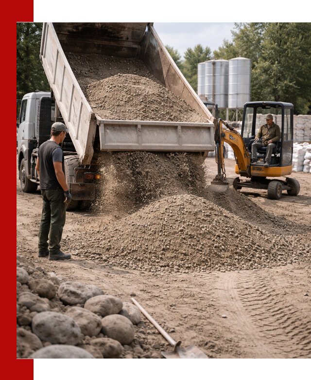 Доставка ПГС С3 в Нижневартовске самосвалами и миксерами