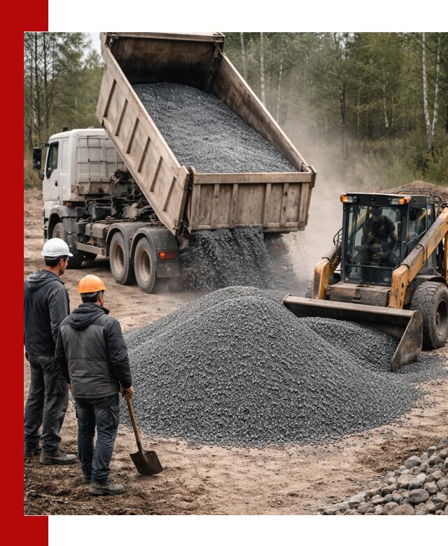 Гранитный отсев 0-5 с доставкой и разгрузкой в Нижневартовске