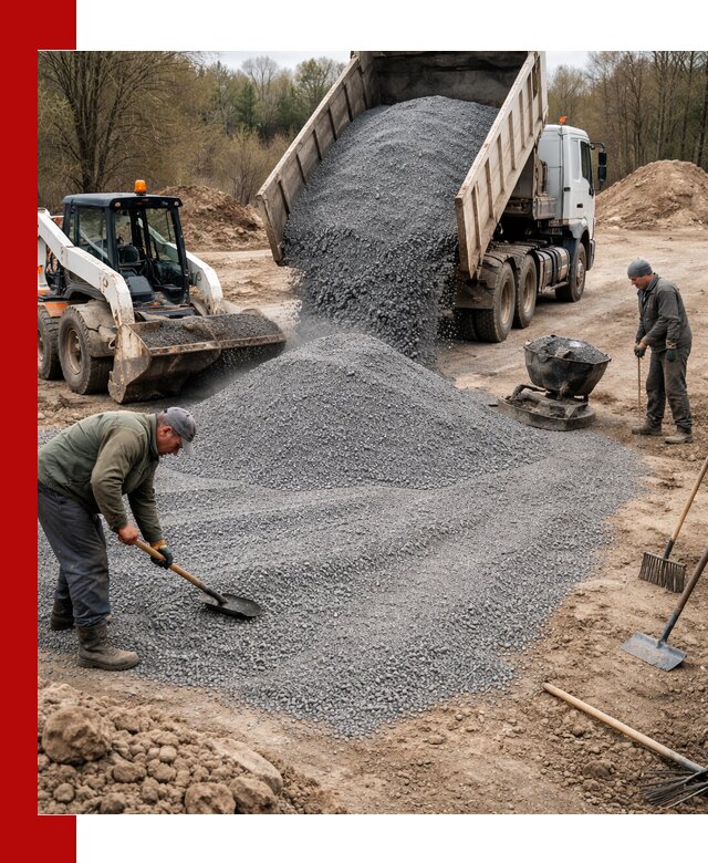 Отсев для подсыпки в Нижневартовске — доставка и подсыпка на участок