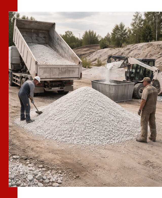 Доставка и продажа белой мраморной крошки в Нижневартовске