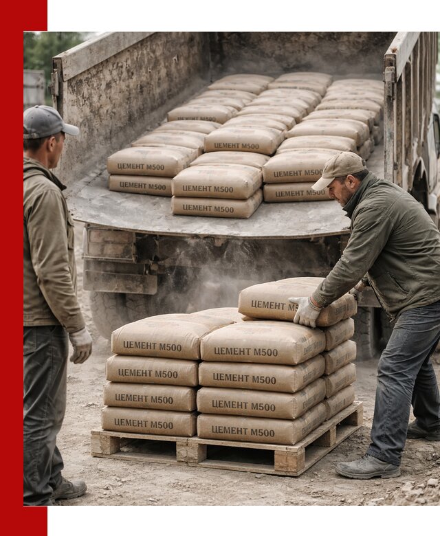 Цемент М500 с доставкой самосвалом в Нижневартовске