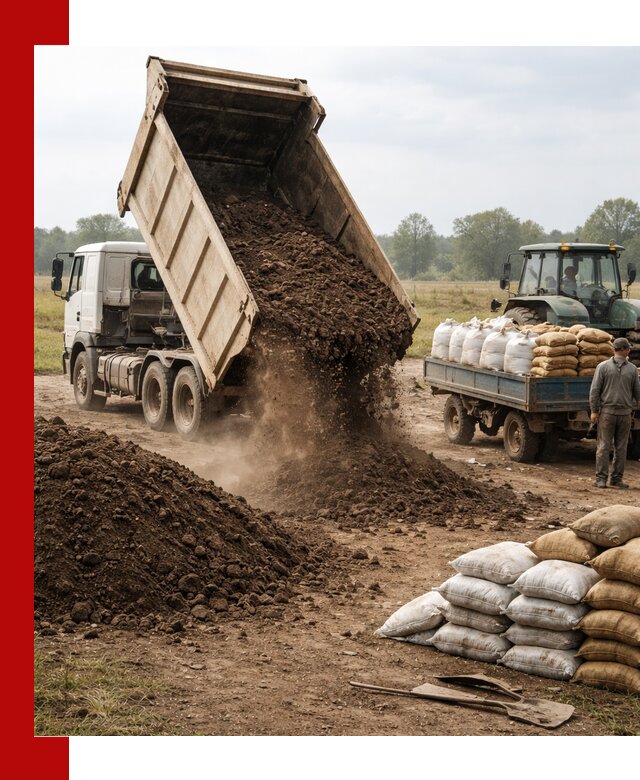 Доставка грунта и удобрений оптом в Нижневартовске для сельхоз и строительства