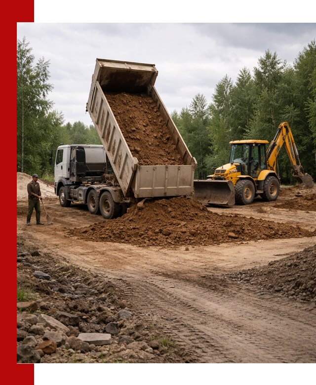 Доставка суглинка самосвалами в Нижневартовске подсыпка и планировка