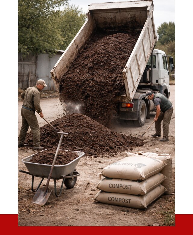 Купить компост в Нижневартовске от 4351 р. за куб с доставкой | ПРОНЕРУДНжт
