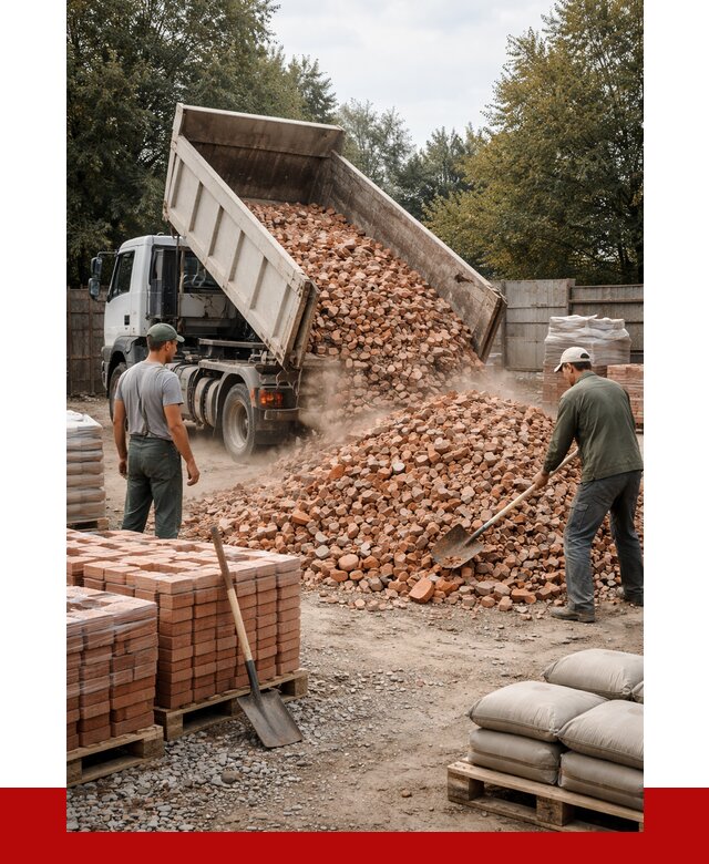 Бой кирпича в Нижневартовске с доставкой от 4351 руб/куб | ПРОНЕРУДНжт
