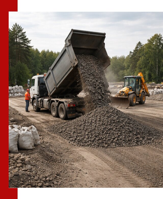 Доставка дробленого асфальта в Нижневартовске для дорожных работ