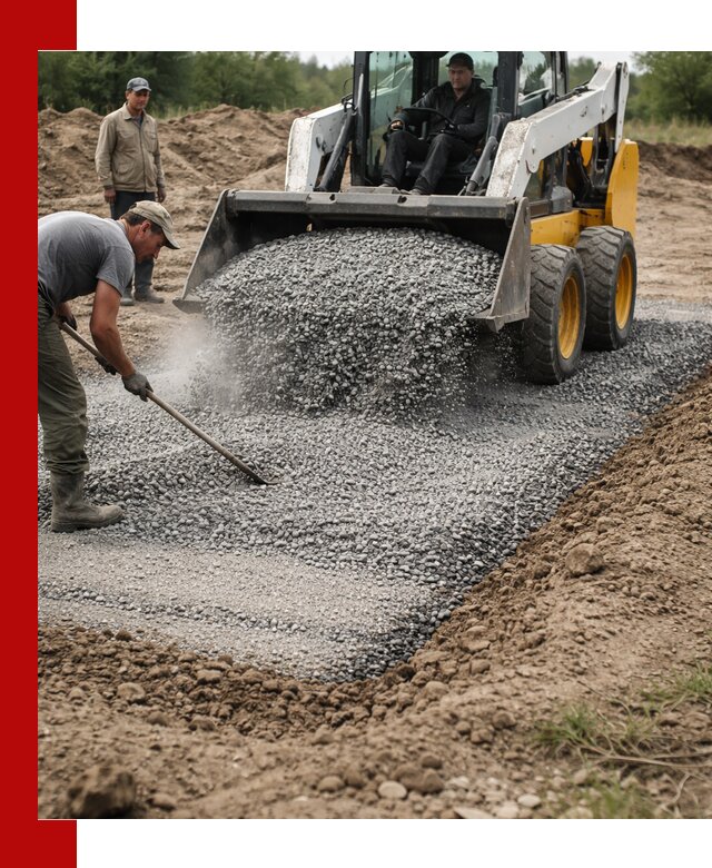 Устройство щебеночной подушки в Нижневартовске для дорог и фундаментов